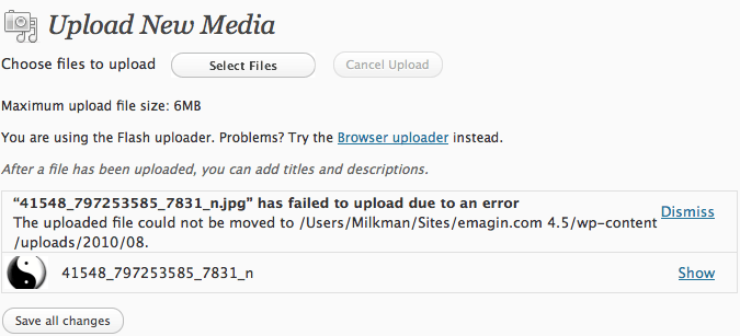 WordPress upload problem fixed. WordPress upload problem fixed.