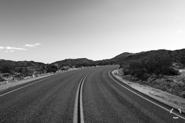 Road into Joshua Tree