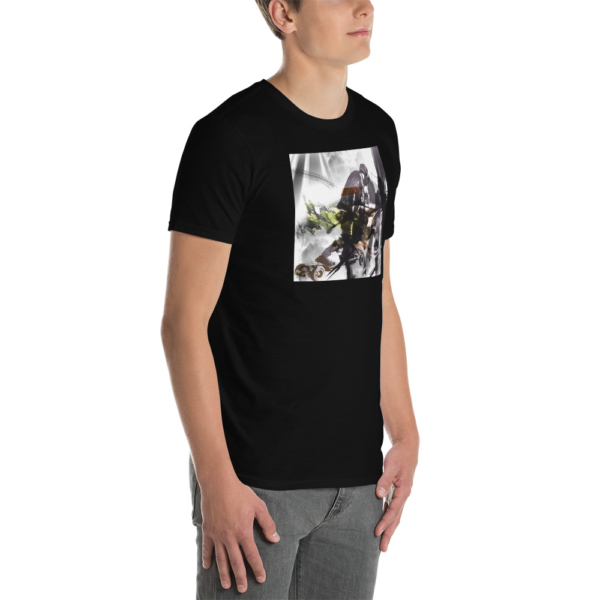 Julian Dominguez "ESK8 Abstract" Softstyle Unisex T-Shirt (Dark) - Image 3
